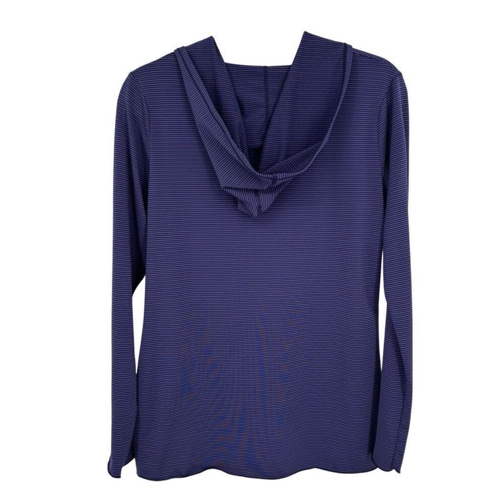prAna Striped Perry‎ Long Sleeve Hooded Pullover Top Purple Size Medium - Picture 7 of 7